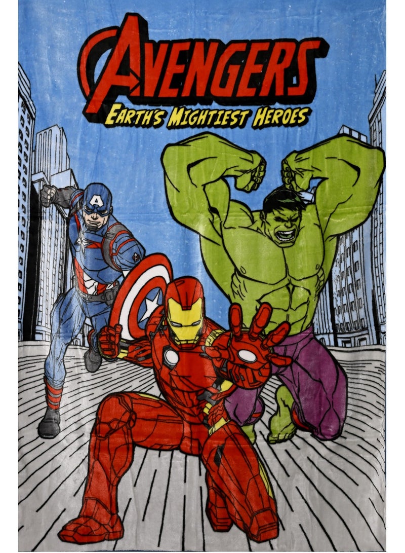 Avengers Raschel Blanket – Ultra-Soft, Lightweight 100% Polyester – MultiColour - Image 1